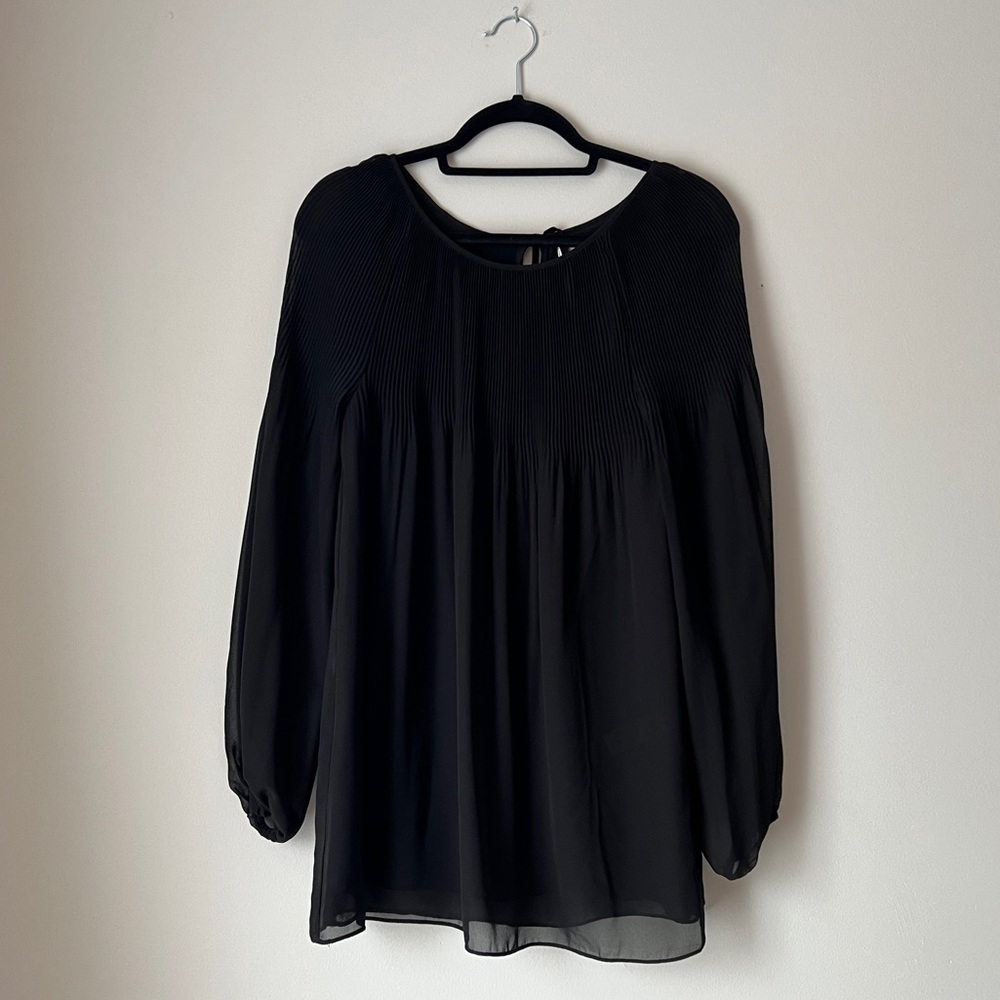 Max Studio Sheer Black Top